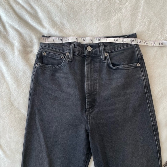 Pinch Waist High Rise Kick Flare in Panoramic AGOLDE 25 black - Picture 9 of 13